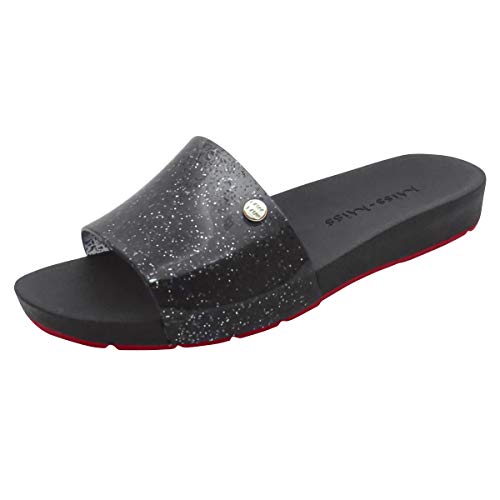 Chinelo Feminino Slide Infantil Blogueira Miss Miss cor:Cinza;tamanho:31/32