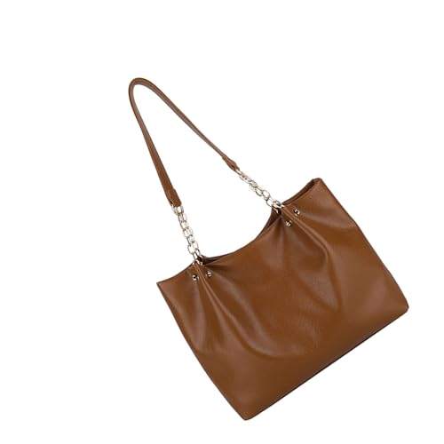 Trendy Casual Shoulder Bag Roomy Interior Practical Underarm Bags For Office School Travel Essential Women's Chain St
