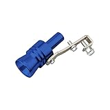 mea GM Turbo Whistle, Aluminum Turbocharged Sound Exhaust Muffler Pipe Whistle Motorcycle Exhaust Valve BOV Nozzle Simulator (XL-Blue)