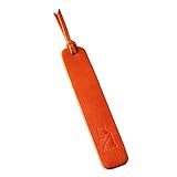 [アム デ マス] しおり 栞 栃木レザー 本革 ブックマーク 日本製 シンプル ブックマーカー 紐付き 読書 BM-033 Rブラウン