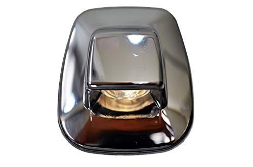 PT Auto Warehouse GM-5543M - License Plate Light Lamp Lens Cover, Chrome finish (Replaces 916438)