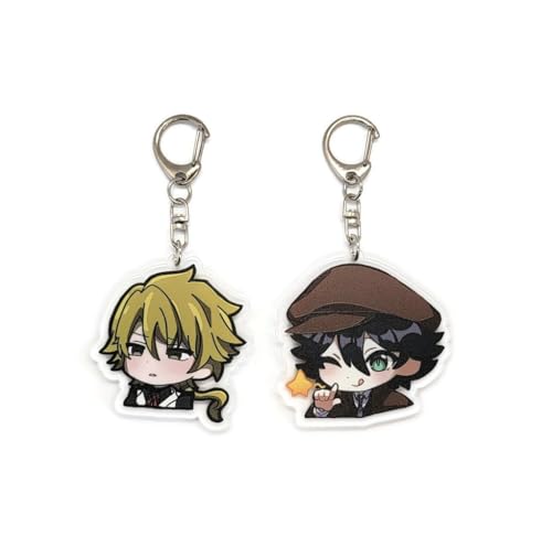 EBTY DREAMS Inc. - Set Of 2 Bungou Stray Dogs Acrylic Keychain Ranpo Edogawa, Doppo Kunikida v1