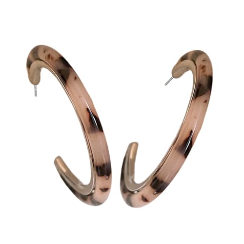 Fashionable Leopard Round C Hoops Earrings Designs for Comfortable and Styles Suitable for Any Occasions Outfits Leopard Round E