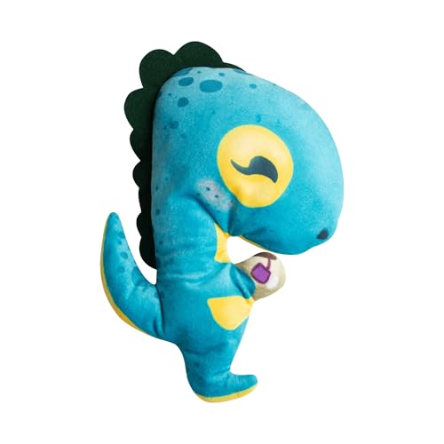 Juguete para perros Snugarooz Tea-Rex con sonajero y crujido