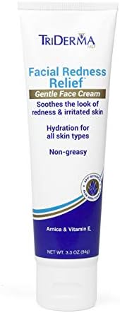 TriDerma Facial Redness Relief Gentle Face Cream (3.3 Ounces)