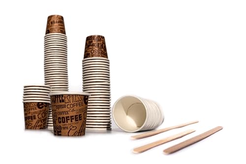 COMPOSTABILI - Bicchieri monouso di carta rivestiti in plastica di mais, palette in legno di betulla