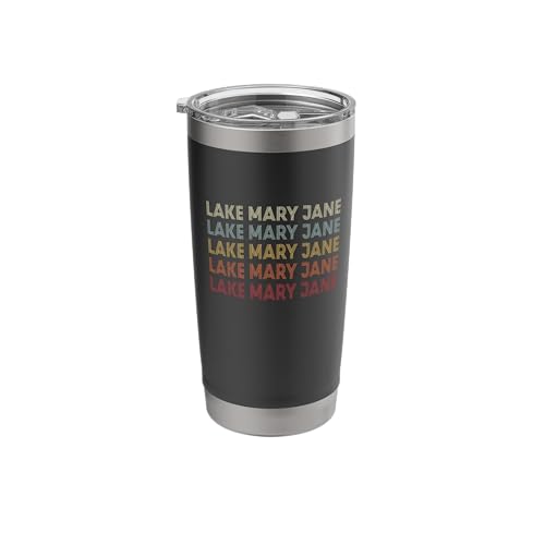 Lake Mary Jane Florida Lake Mary Jane FL Retro Vintage Text Stainless Steel Insulated Tumbler