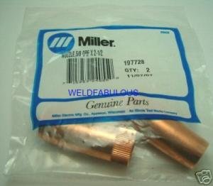 Miller 197728 Nozzle, 5/8 Orf X 2-1/2, 2 pack