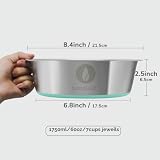 LumoLeaf Hundenapf Edelstahl Groß φ22cm, 2 x 1750 ml Futternapf mit rutschfestem Silikonboden, Metall Wassernapf für Grosse, mittelgroße Hunde, Fressnapf Hund Spülmaschinenfest (Doppel Hundenapf)
