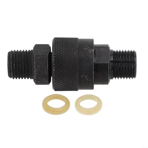 Honseadek Connettore rapido idraulico in acciaio al carbonio M16x1.5mm Raccordo filettato maschio nero resistente alle alte temperature per strumenti di costruzione e silvicoltura