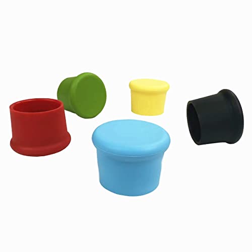 Bottle Stopper,5 Pcs Wine Bottle Caps Silicone Bottle Caps,for Wine, Champagne, Beer, Carbonated Drinks by Sealing Freshness (5 Color)