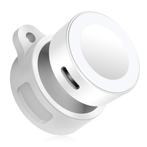Yesrock 𝟐𝟎𝟐𝟒 𝐔𝐩𝐠𝐫𝐚𝐝𝐞𝐝 For Apple Watch Charger With [Silicone Case] Support [Lightning] [Type C] Magnetic Wireless Fast Charging Compatible With Iwatch Series Ultra/9/8/7/6/Se/Se2/5/4/3/2-White thumb #1