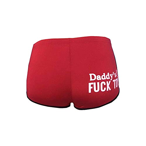 Womens Yoga Booty Shorts Sexy Printed Dance Sport Workout Hot Pants Plus Size Lounge Wear Briefs Red M by kaimimei - Image 4