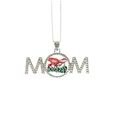 Matériau : métal Magnifique collier rouge empoisonné avec illustration de champignon rouge pour la fête des mères pour maman, grand-mère, bijoux d\'anniversaire, M
