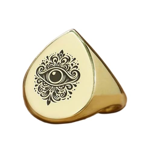 Bague oeil turc anti-allergie en argent et or pour peaux sensibles