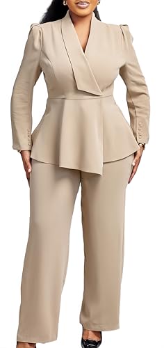 INR 2 Piece Outfits for Women Long Sleeve Suit Collar