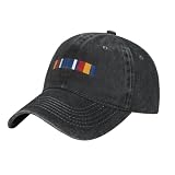 FINECYGJ Global War On Terrorism Service Medal Ribbon Flags Baseball Cap Adjustable Washed Unisex Hat Casquette for Men Women Black