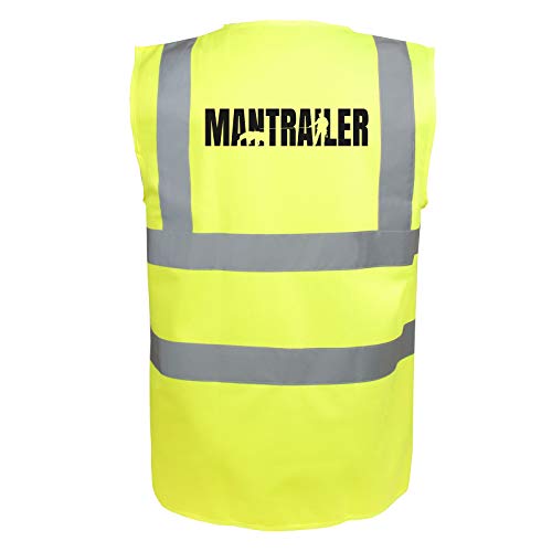 Mantrailing Warnweste Hundesport Sicherheitsweste Mantrailer (Motiv 4) (M, Neongelb)