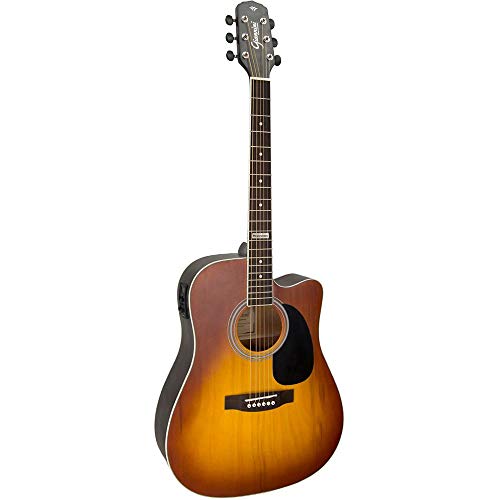 VIOLÃO FOLK ELETROACÚSTICO CUTAWAY GF1D CEQ HB HONEY BURST - GIANNINI
