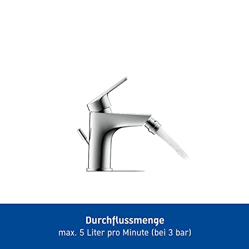 Duravit No.1 Bidet Mixer (spout Height 75 mm), Bidet Mixer with Draw bar Drain Set, Chrome, 14.8 - Image 2