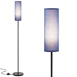 Ambimall Floor Lamp for Living Room - Pole Lamps for Bedrooms, Standing Lamps with Blue Shade, 65''