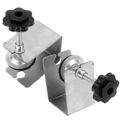 HOMSFOU 2 Piezas Clip De Carpintería Palanca Bisagra Abrazaderas De Esquina Para Carpintería Perforar Abrazaderas Rápidas Abrazadera De Cable Vicio Andamio Silver Acero Inoxidable