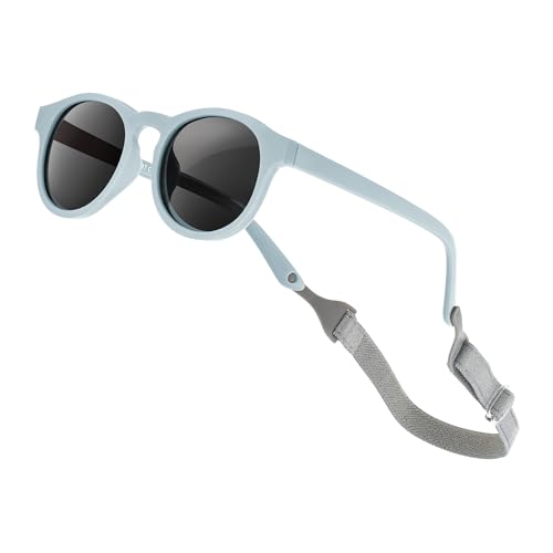 Image of VideMundi Baby Sunglasses with Strap Polarized Flexible UV400 for Infant Toddler Boys Girls Age 0-24 Months