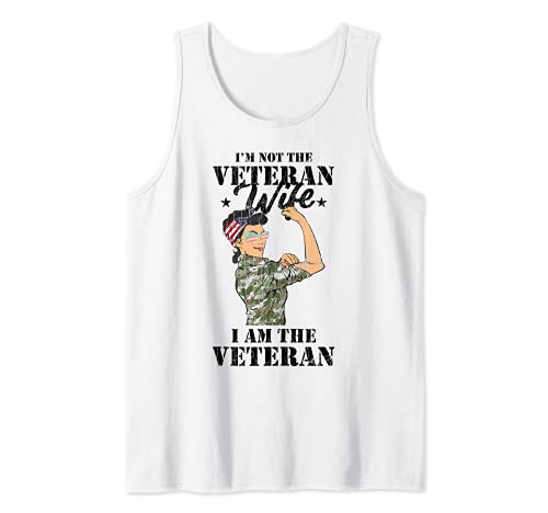 I'm Not Veteran's Wife I'm Veteran Veterans Day Gráfico Camiseta sin Mangas
