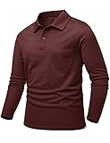✓ Le polo pour homme est composé à 100 % de polyester, le tissu est doux et respirant, évacue l'humidité, sèche rapidement, et vous garde le polo au frais et agréable pendant les mouvements.