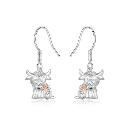 Boucles d'oreilles vache Highland, le bijou discret pour vos tenues d'été