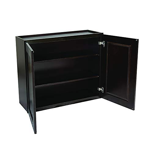 Design House Brookings 36" Fully Assembled Kitchen Wall Cabinet, Espresso Shaker #TOP5
