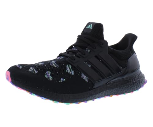 Image of adidas Ultraboost 1.0 Unisex Shoes Size 11.5, Color: Core Black/Jet Black/Blue Dawn-Black