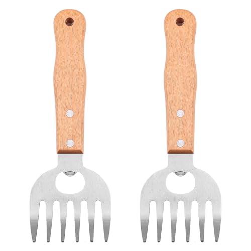 CENPEK 2PCS Meat Shredding Claws Stainless Steel BBQ Shredder Bear Claws Meat Handler Forks for Crushing Pulled Pork Chicken Beef etc