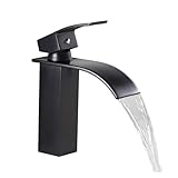 Grifo de cocina, Grifo negro for lavabo corto o alto, grifo frío y caliente de...