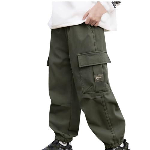 Boys Baggy Harem Joggers Lightweight Fall Fashion Waterproof Elastic Waist Work Cargo Pants Casual Sports Sweatpants