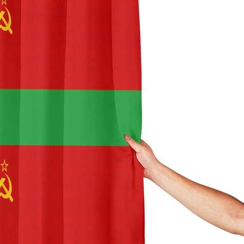 Rideau de douche Biélorussie 183x183 cm en polyester imprimé avec œillets - 5