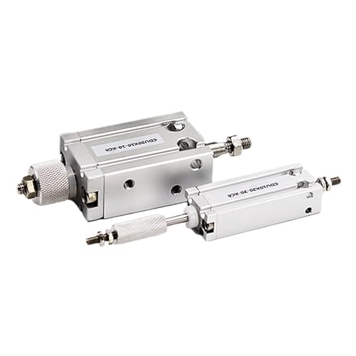 Vérin pneumatique CDUJ20 double acting bore 20mm stroke adjustable pour mini machine - 2