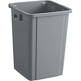 Mix.Home 19 Gallon Gray Square Trash can Restaurant Trash can Commercial Trash can Tall Plastic Trash can Industrial Trash can Square Trash cans for Kitchen Janitorial Trash can