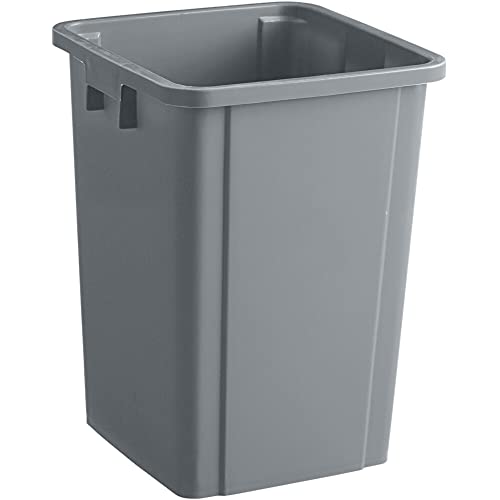 Mix.Home 19 Gallon Gray Square Trash can Restaurant Trash can Commercial Trash can Tall Plastic Trash can Industrial Trash can Square Trash cans for Kitchen Janitorial Trash can