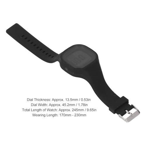 Relógio Esportivo Infantil, Pulseira de Silicone à Prova D'água 50m, Luz de Fundo LED de 7 Cores, A