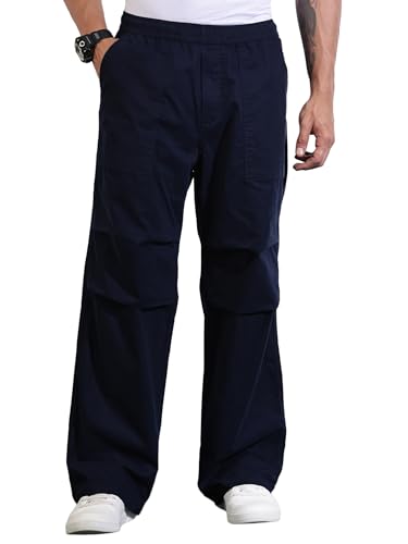 Image of Thomas Scott Men's | Solid | Light Weight | Breathable Fabric | 6 Pockets | Mid Rise | Loose Fit | 100% Cotton | Elasticated | Chino Trouser | Pants