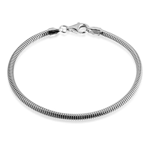 5pcs Adabele 304 Grade Surgical Stainless Steel 2mm Snake Chain Bracelet 7 inch Jewelry Making Chain Tarnish Resistant for Women Men Jewelry Making SJF178-2
