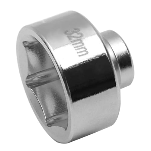 Removedor de casquillo de filtro de aceite, herramienta de llave de filtro de aceite,Llave de acero para filtro de aceite Vaso para filtro de aceite de 32 mm - Accesorios de coche de perfil bajo, herr
