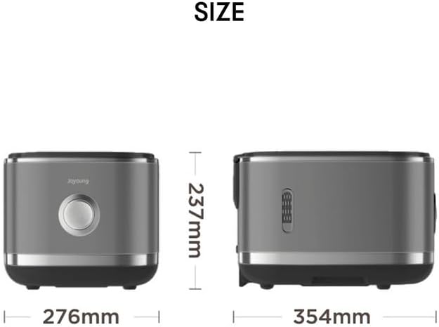 Dimensions diagram of the Joyoung C8M-RC5G Rice Cooker