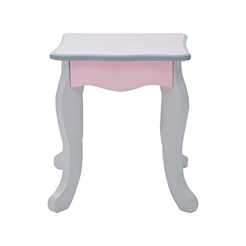 Fantasy Fields Rapunzel Kids Dressing Tables Vanity Table With Mirror & Stool Pink & Grey UK-TD-12851A - Image 4