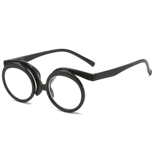 Vistnale Par de gafas|Gafas de maquillaje de maquillaje abatibles hacia abajo para mujer, de aumento de plástico con bisagra de resorte, de para mujer