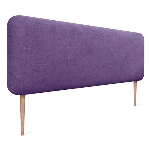 DHOME Cabecero Tapizado Liso Redondeado