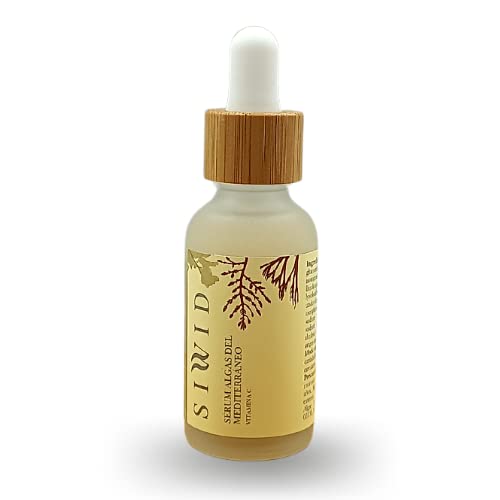 SIWID Serum Algas del Mediterráneo con Vitamina C | Potente Serum Facial Antioxidante | Piel Rejuvenecida y Radiante | Cosmética Natural y Vegana sin fragancia - 30 ml
