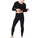 AEGJEGVD Sous Vêtements Thermiques, Ensemble de sous vêtements Hiver Sport Respirant Pyjama Homme Collant Thermique L'entraînement Élastique Collant Automne Base Layers Chaud Léger Hauts et Pantalon
