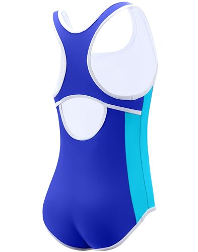 Image of G Gradual Girl's One Piece Swimsuits Racerback Kids Bathing Suit | for Girls 7-16Y, Fully lined for no see-through, Wider straps, UPF 50+, Modest coverage, Swimwear for Swim Team, Beach, Pool